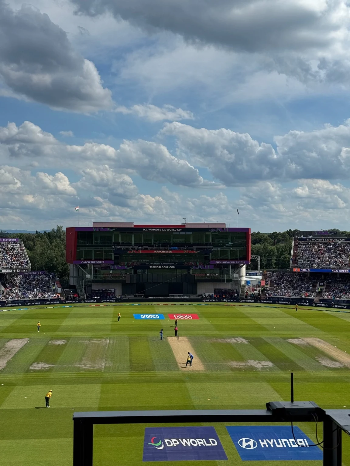 The T20 cricket pitch in Manchester at the SoundShirt launch